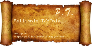 Pellionis Ténia névjegykártya